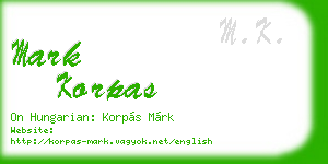 mark korpas business card
